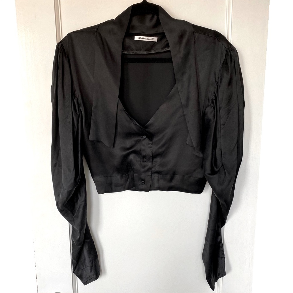 Georgia Alice Black Silk Blouse